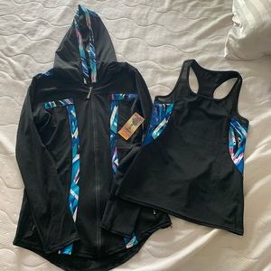 Workout top and matching jacket